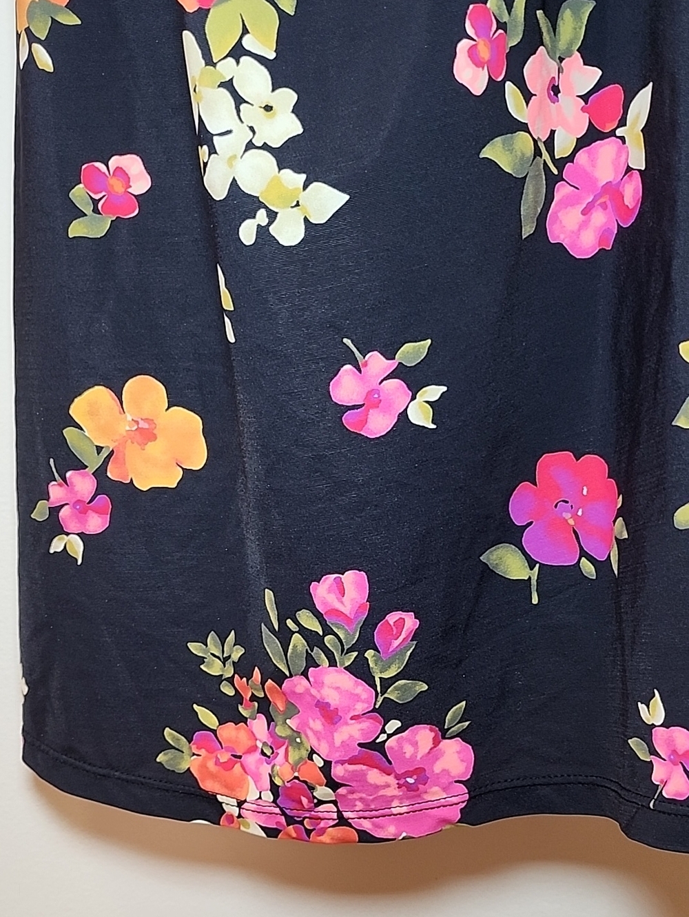 Lands' End Slender Suit wrap dress crossover V-neck Floral Blooms Swimsuit Sz 18 - Picture 8 of 16
